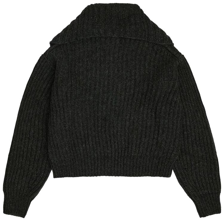 Lemaire Trucker Collar Zipped Cardigan Dark Espresso