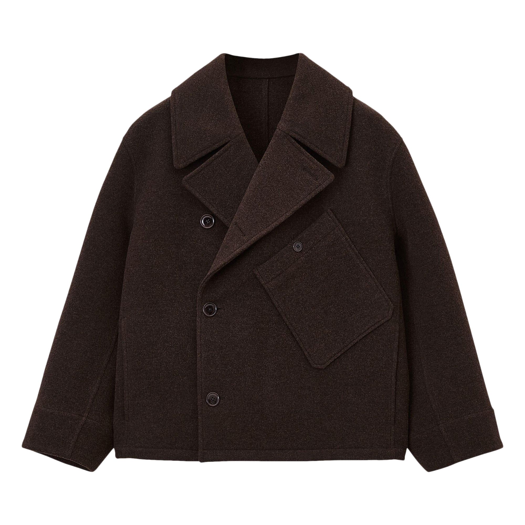 Buy Lemaire Dispatch Peacoat 'Brown Chine' - OW1114 LF1117 MU194