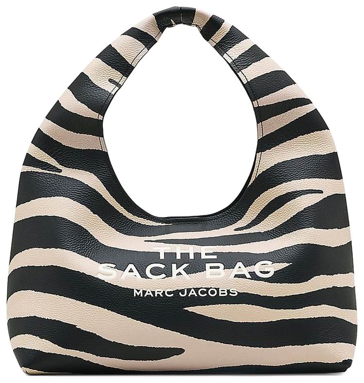 Marc Jacobs The Zebra Leather Sack Bag BlackWhite