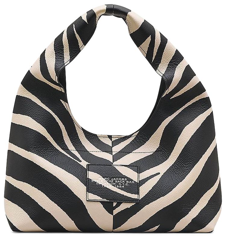 Marc Jacobs The Zebra Leather Sack Bag BlackWhite