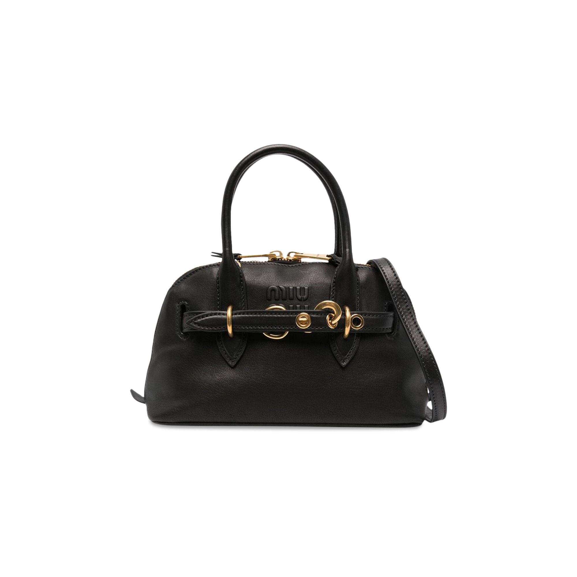 ハンドバッグ MIU MIU 5BB169_2BBLAVENTURE NAPPA LEATHER TOP HANDLE BAG Miu Miu: Women's Aventure Nappa Leather Top-Handle Bag