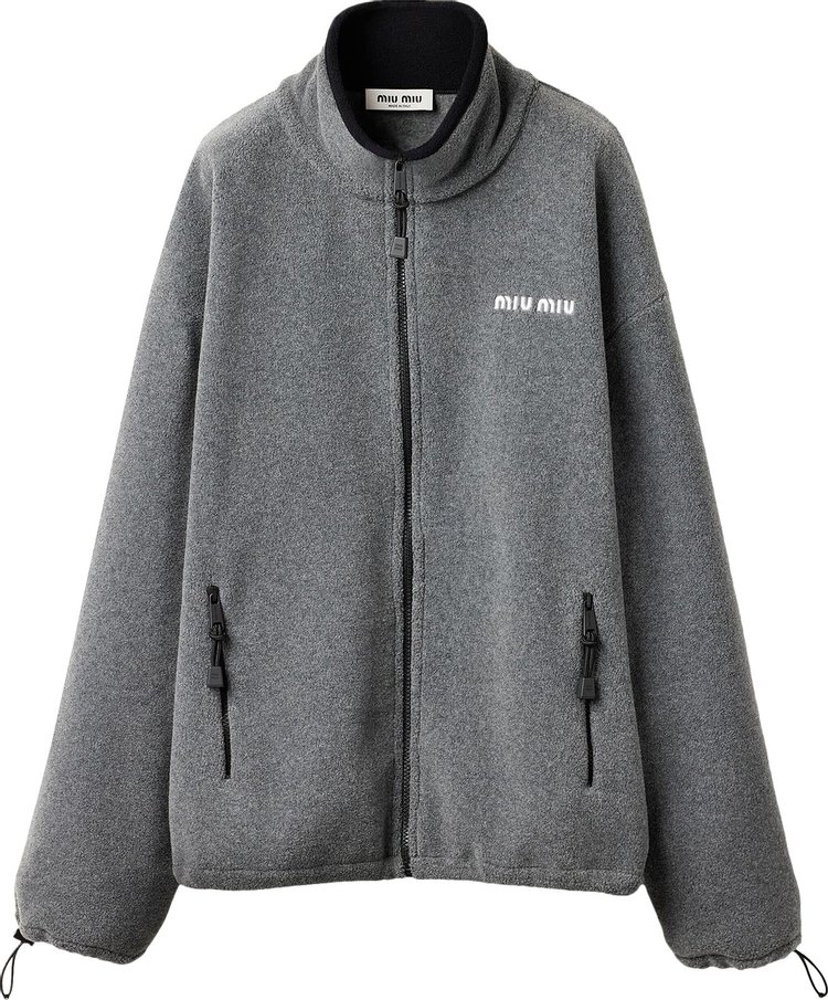 Miu Miu Fleece Sweatshirt Grigio