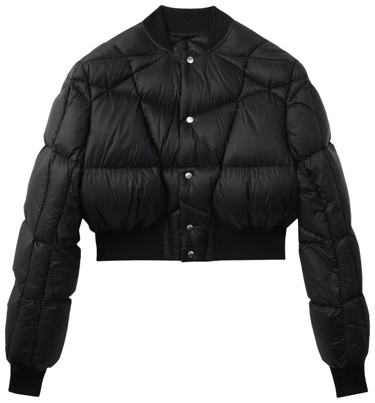 Rick Owens Cropped Flight Jacket Black