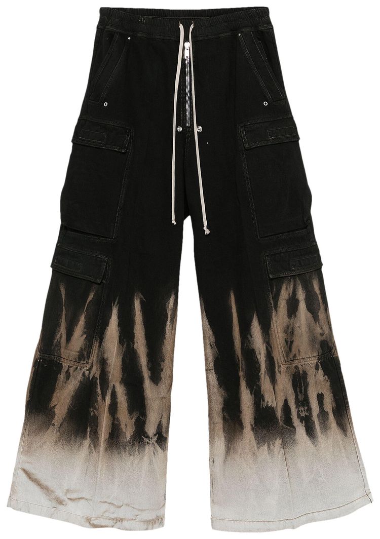 Rick Owens DRKSHDW Denim Double Cargo Pants BlackTerra