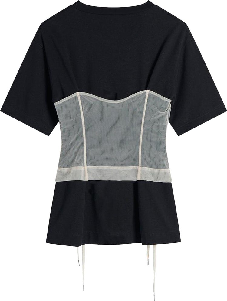 Simone Rocha Corset Panel Boxy T Shirt BlackNude