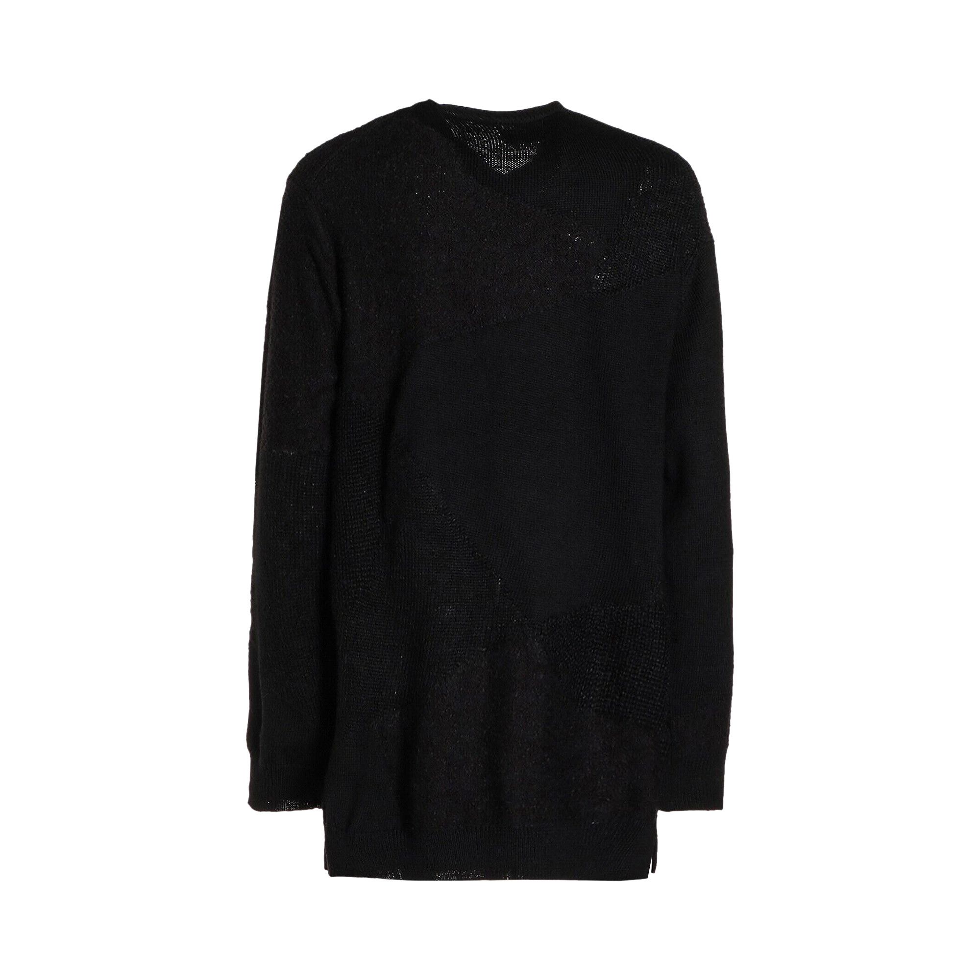 YohjiYamamoto POUR HOMME Vネックロングチュニック Buy Yohji Yamamoto Pour Homme V-Neck Sweater 'Black' - HO K21 982
