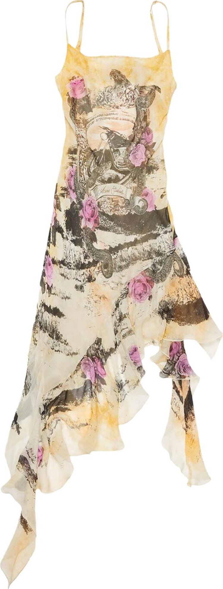 Acne Studios Printed Strap Dress MulticolorYellow