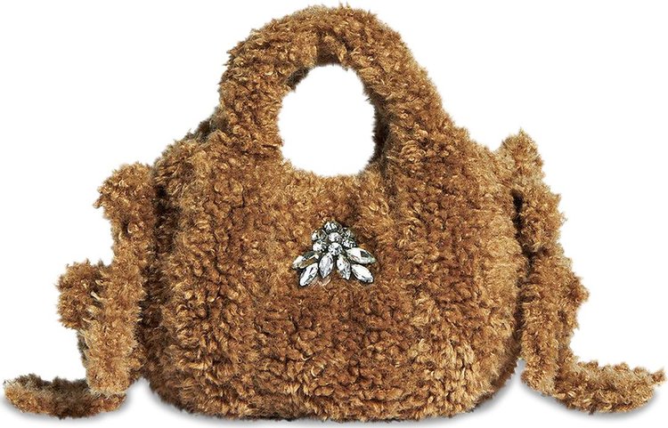 Simone Rocha Embellished Baby Egg Tote Bag BrownClear