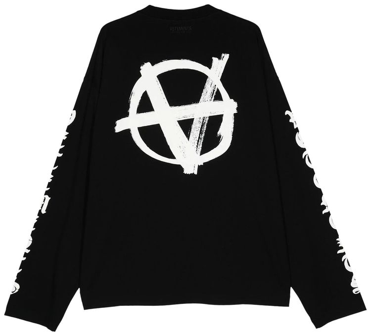Vetements Double Anarchy Long Sleeve Black