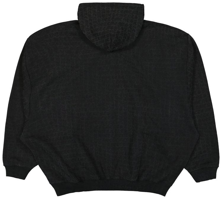 Vetements Gothic Monogram Zip Hoodie Black