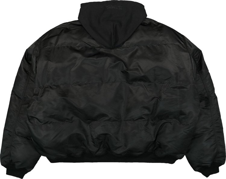 Vetements Quilted Hooded Bomber Jacket Black