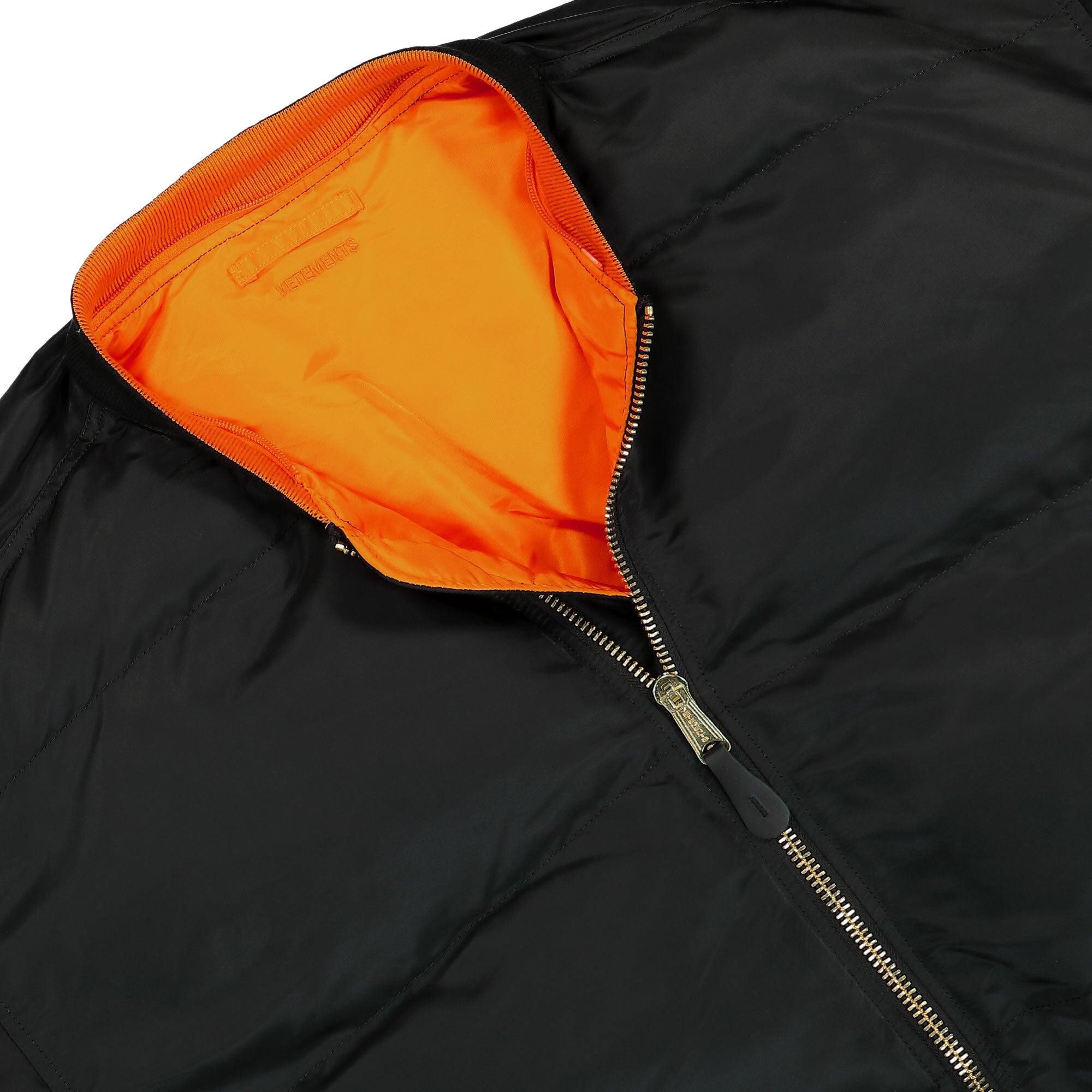 Buy Vetements Quilted Hooded Bomber Jacket 'Black' - UA65JA249B