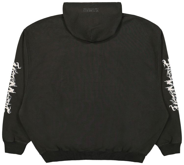 Vetements Patched Metal Hoodie Black