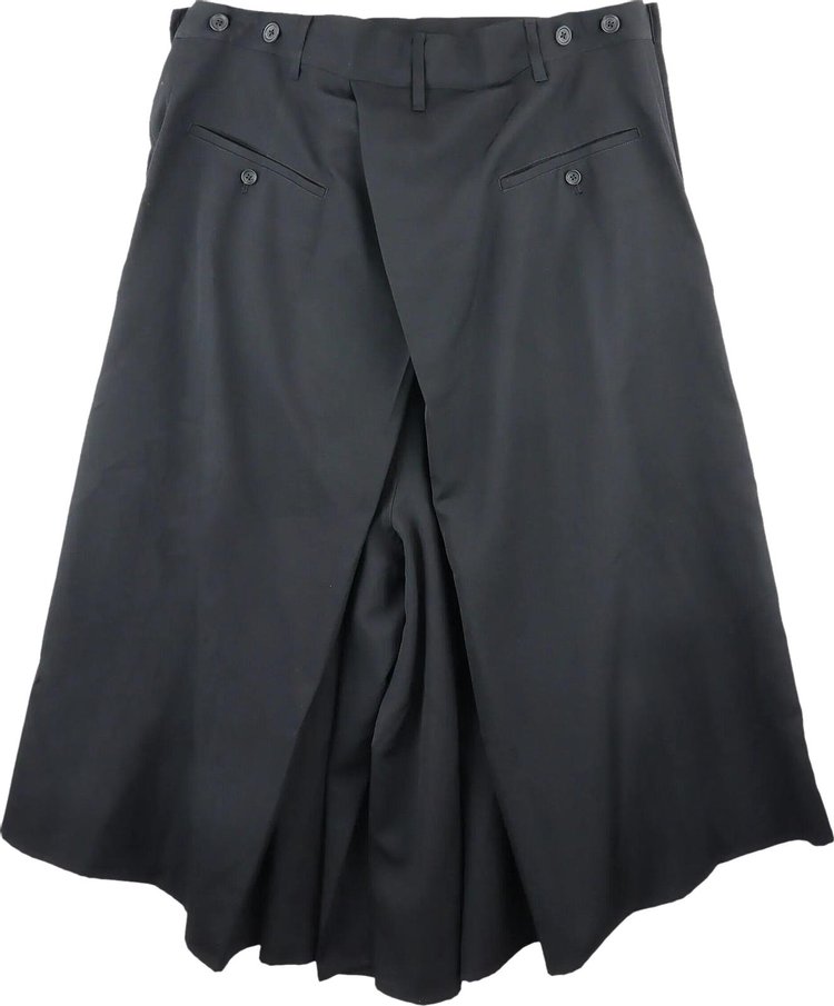 Yohji Yamamoto Pour Homme Wool Gabardine Standard Hakama Pants Black