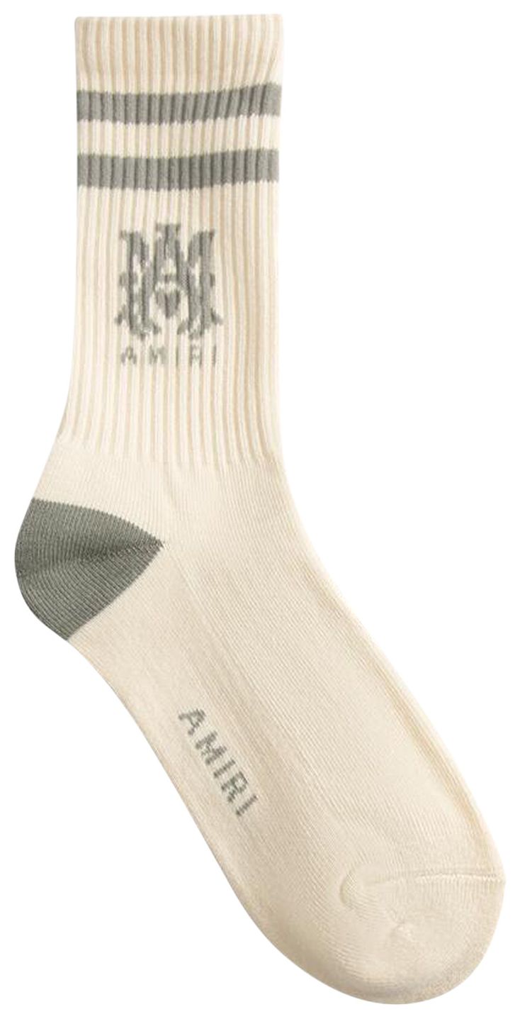 Amiri MA Stripe Sock Alabaster