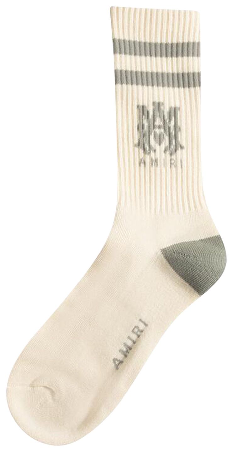 Amiri MA Stripe Sock Alabaster