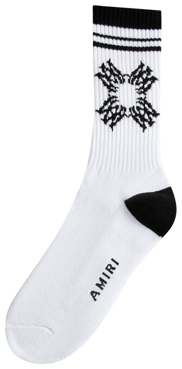 Amiri MA Quad Sock WhiteBlack