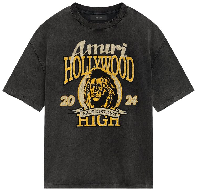Amiri High Lion Skater Tee Black