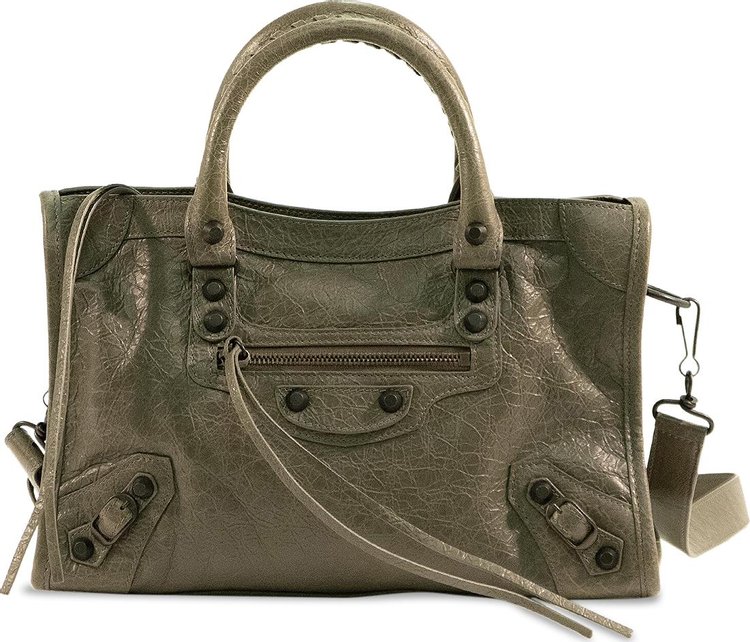 Balenciaga Small Le City Shoulder Bag Army Green