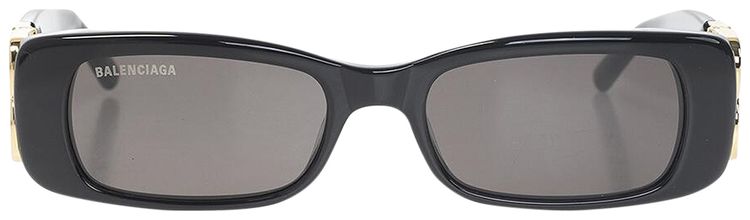 Balenciaga Dynasty Rectangle Sunglasses Black