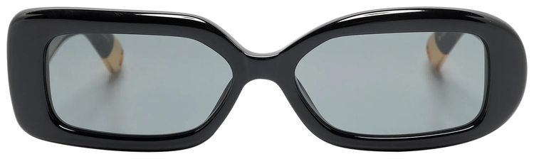 Jacquemus Rond Carre Sunglasses Rond Carre BlackYellow GoldGrey
