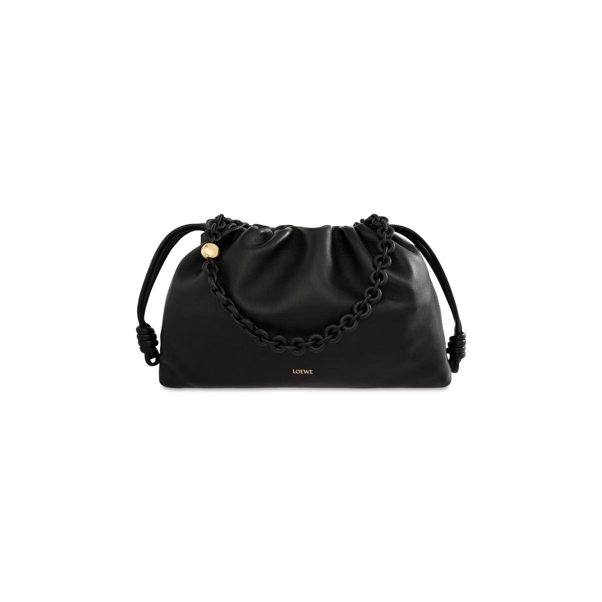 Loewe Flamenco Drawstring Purse Bag Black