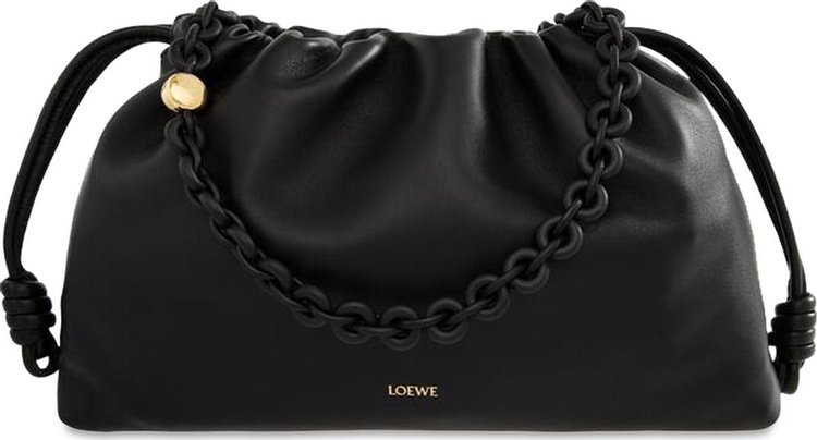 Loewe Flamenco Drawstring Purse Bag Black