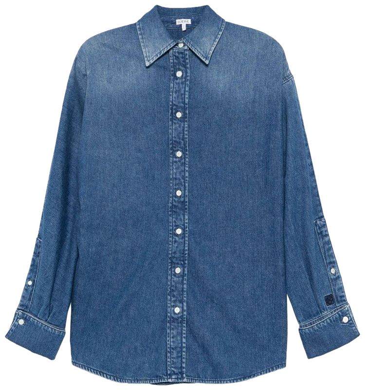 Loewe Draped Shirt Washed Denim