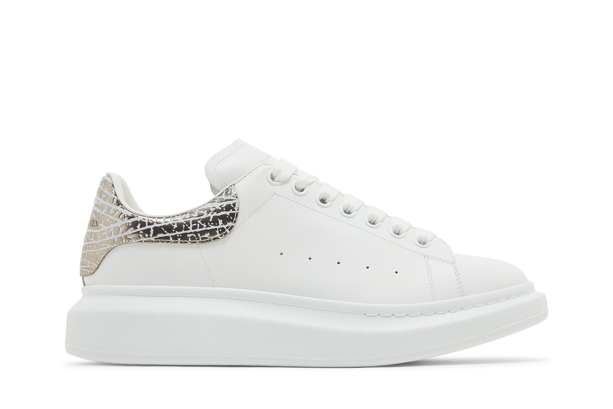 Buy Alexander McQueen Oversized Sneaker Dragonfly Print White Silver 777220 WIE9I 9071 GOAT CA
