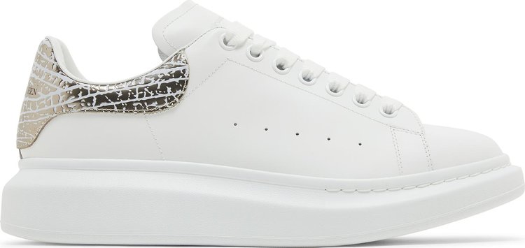 Alexander McQueen Oversized Sneaker Dragonfly Print   White Silver