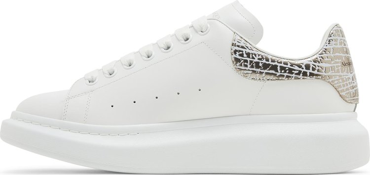 Alexander McQueen Oversized Sneaker Dragonfly Print   White Silver