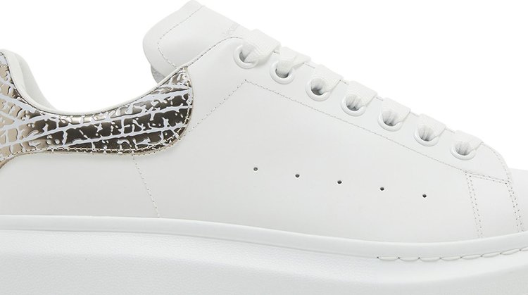 Alexander McQueen Oversized Sneaker Dragonfly Print   White Silver