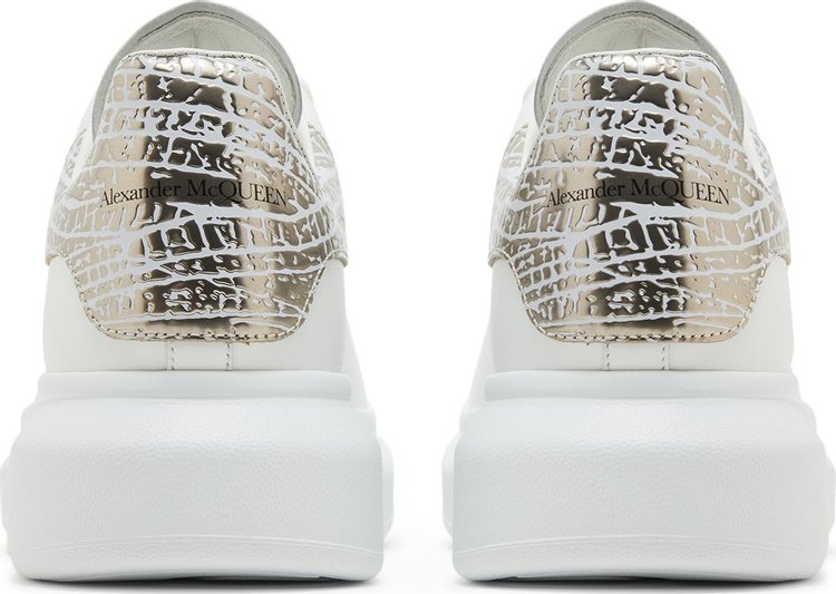 Alexander McQueen Oversized Sneaker Dragonfly Print   White Silver