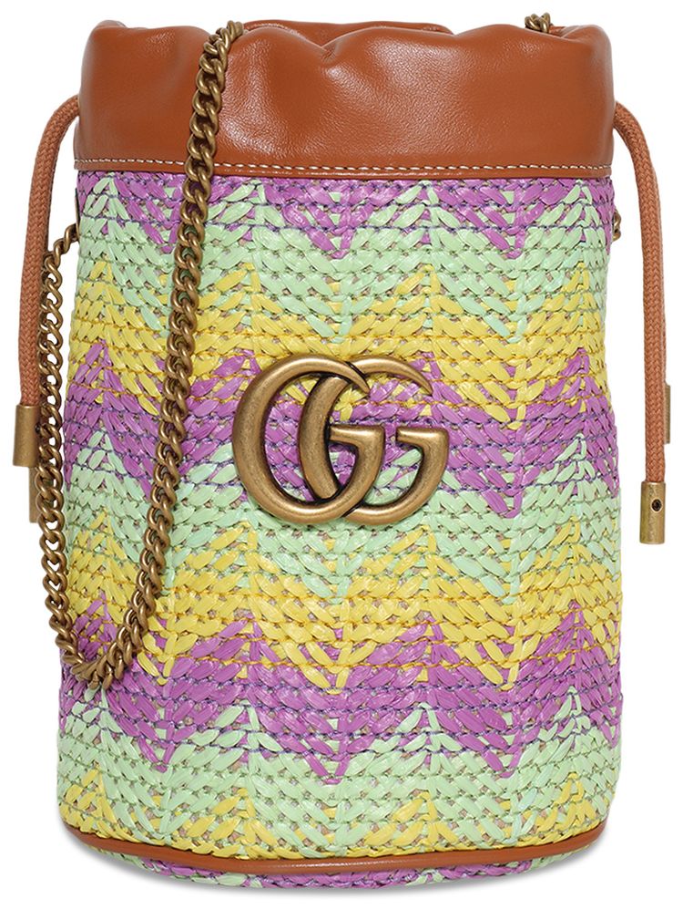 Gucci Marmont Super Mini Bucket Bag Multicolor
