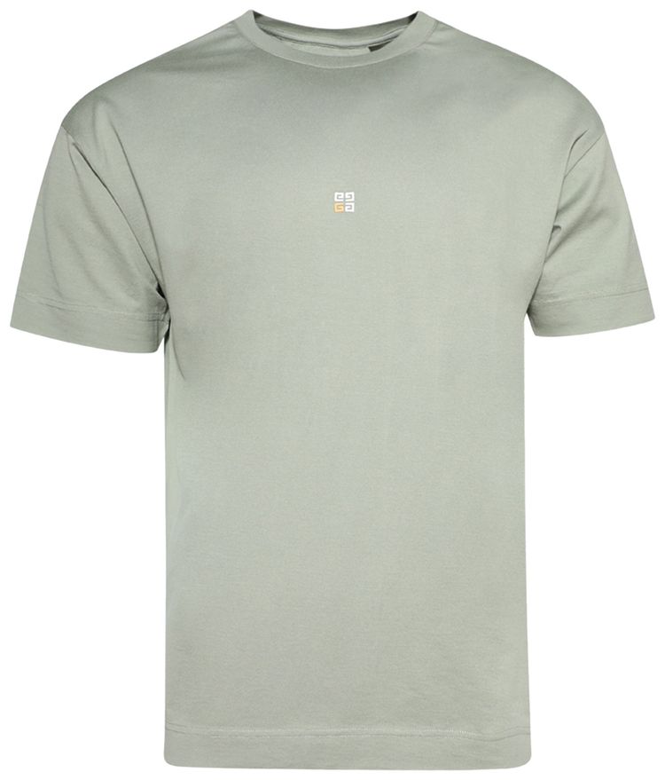 Givenchy 4G Embroidered T Shirt Almond Green