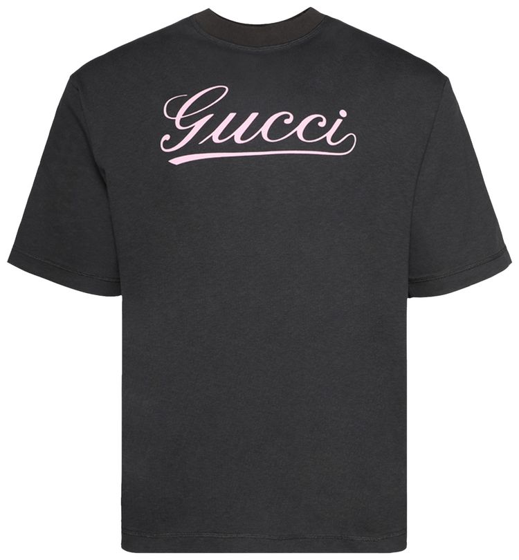 Gucci Script Logo T Shirt Black
