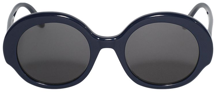 Loewe Round Slim Sunglasses Shiny BlueSmoke
