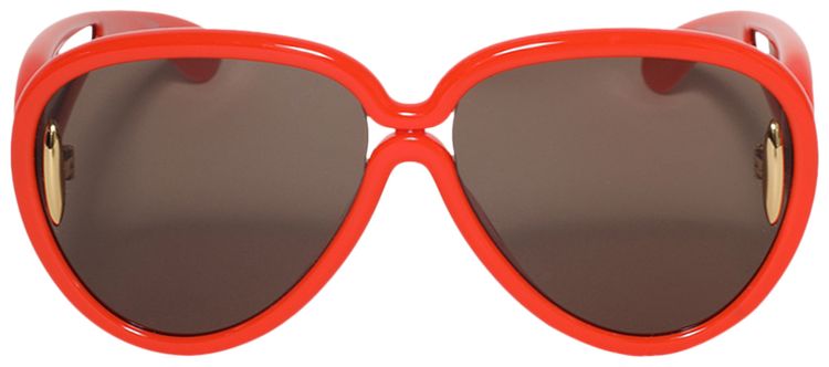 Loewe x Paulas Ibiza Pilot Mask Sunglasses Shiny OrangeBrown