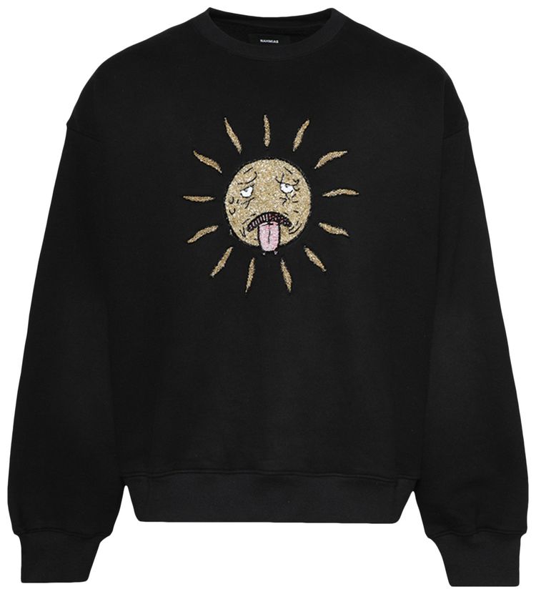 Nahmias Beaded Sun Crewneck Worn Black
