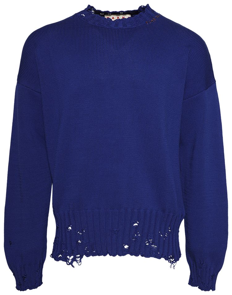 Marni Distressed Sweater Bluette