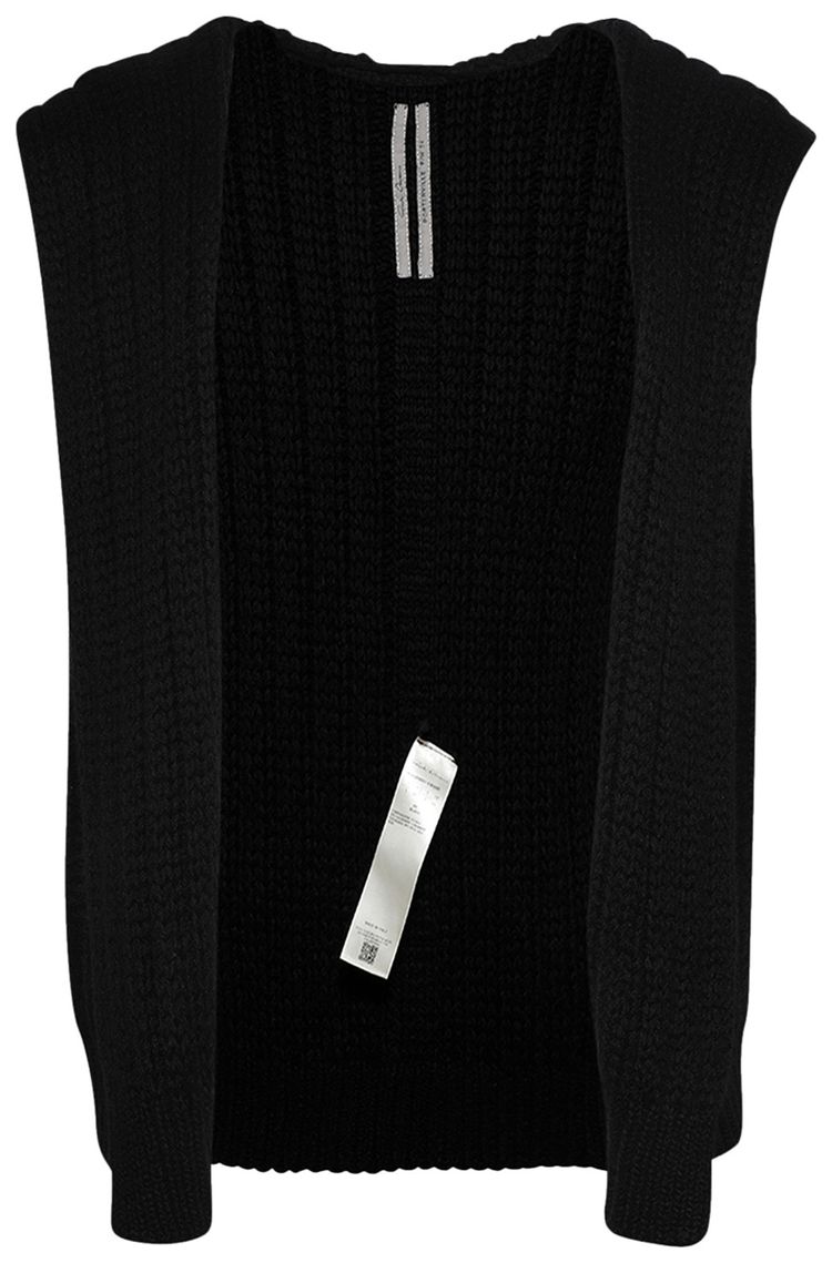 Rick Owens Sleeveless Liner Cardigan Black