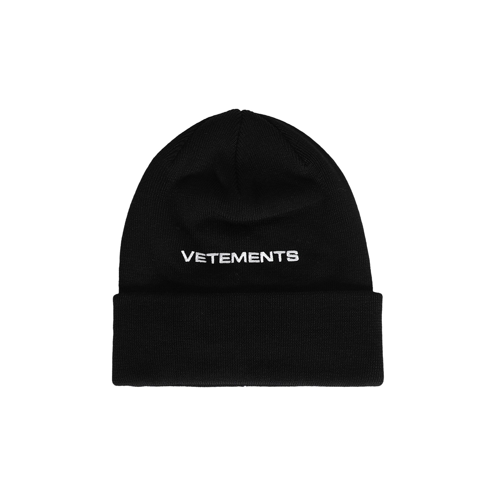 Buy Vetements Logo Beanie 'Black' - UA65HA110B BLAC | GOAT