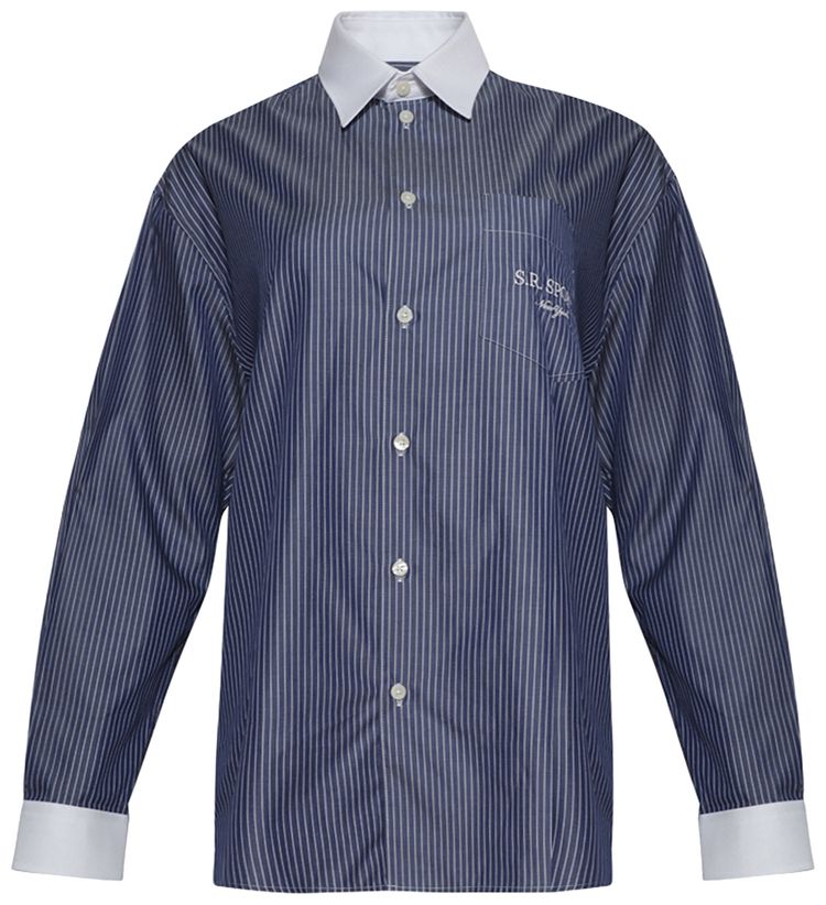 Sporty  Rich Sport Oversized Shirt NavyWhite