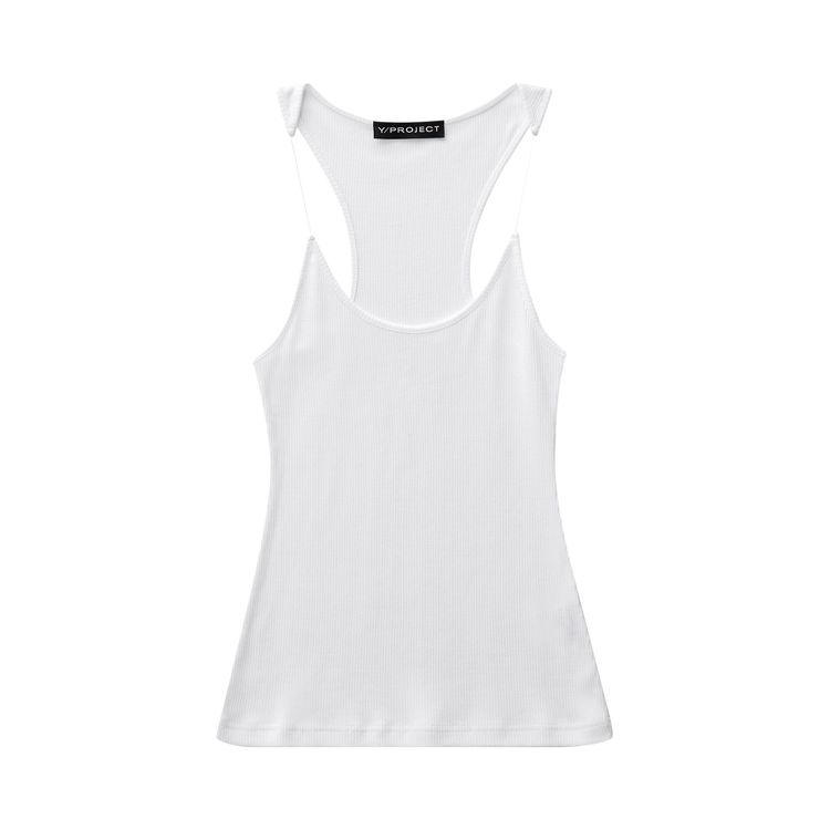 YProject Invisible Strap Tank Optic White