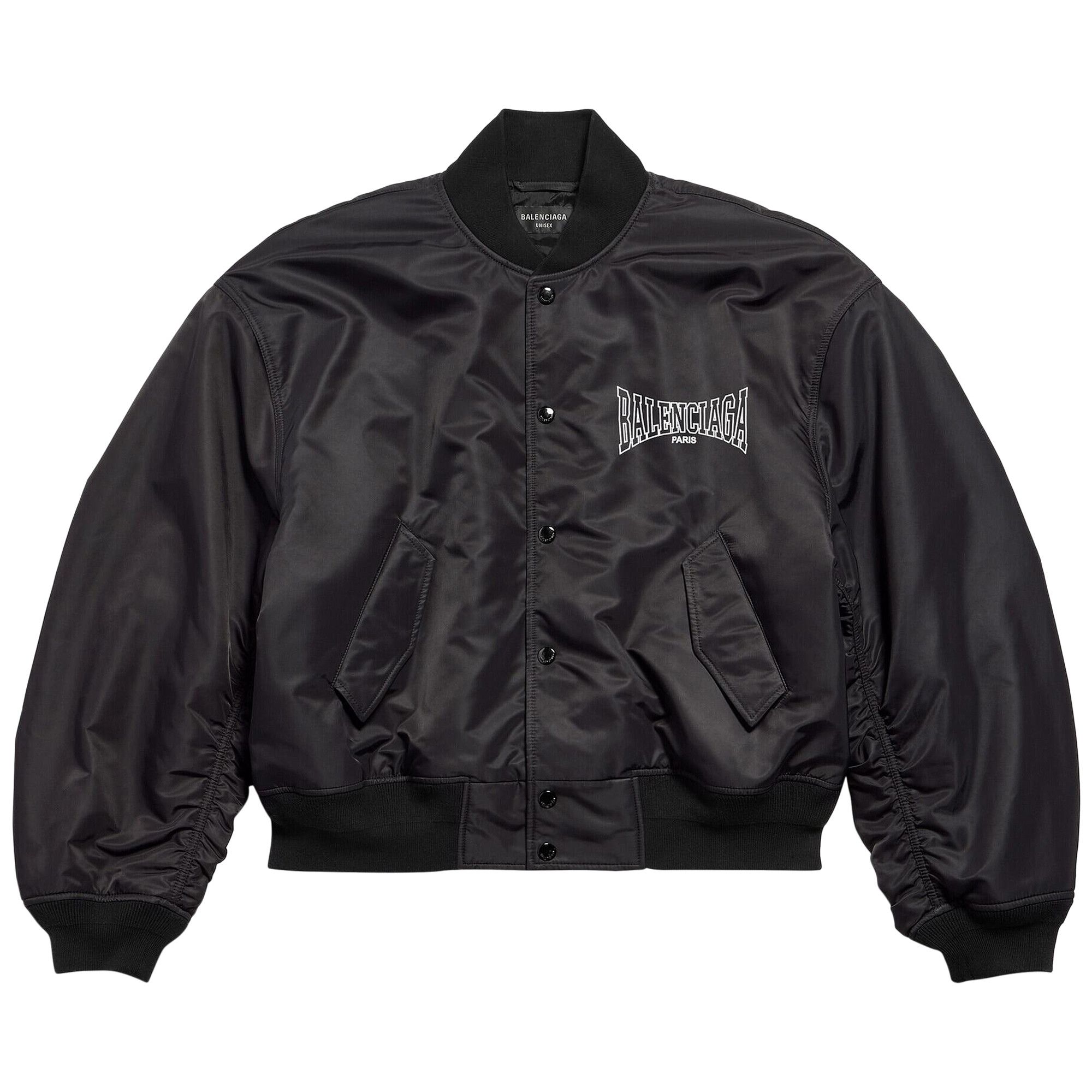 Buy Balenciaga Varsity Jacket Black 809169 TR051 1000 GOAT CA