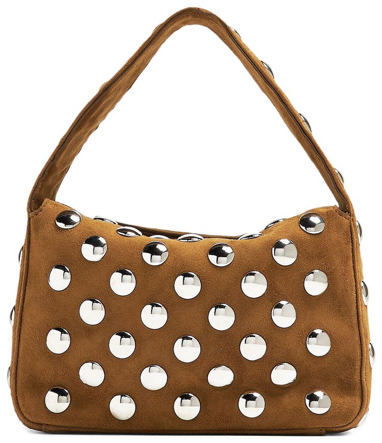 Khaite Elena Suede Small Studded Bag Mud