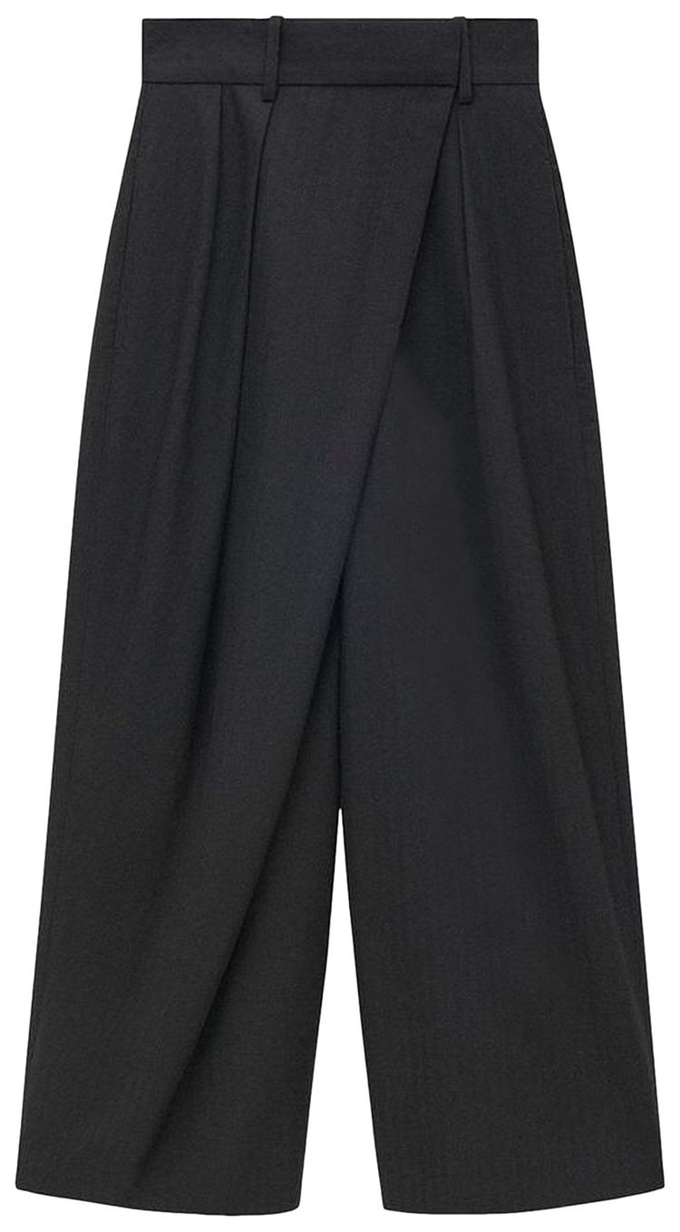 Loewe Cropped Wrap Trousers Black