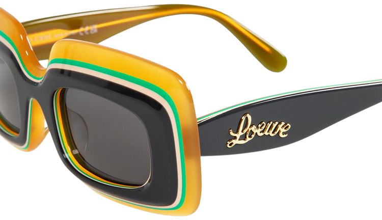Loewe Multilayer Rectangular Sunglasses GreySmoke