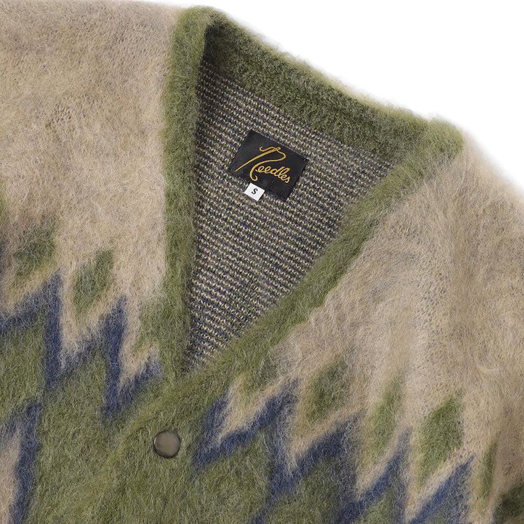 Needles Diamond Mohair Cardigan Olive