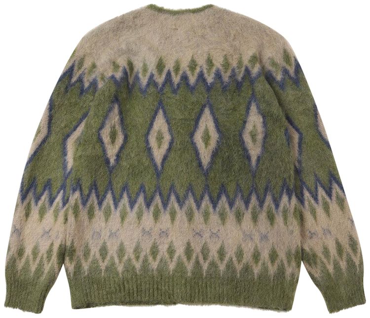 Needles Diamond Mohair Cardigan Olive